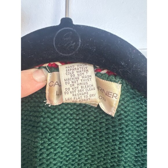 Vtg 90's Ugly Christmas Cardigan Sweater Women's M  Knit Bells Bows Teddy Bear - Picture 7 of 13